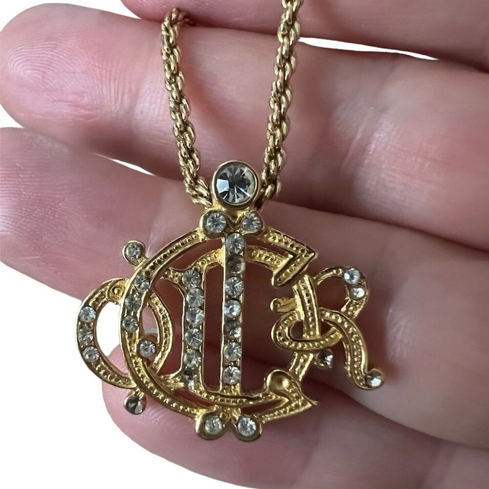 Christian Dior Logo Necklace - Vintage - Picture 2 of 6